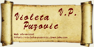 Violeta Puzović vizit kartica